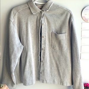 grey corduroy shirt